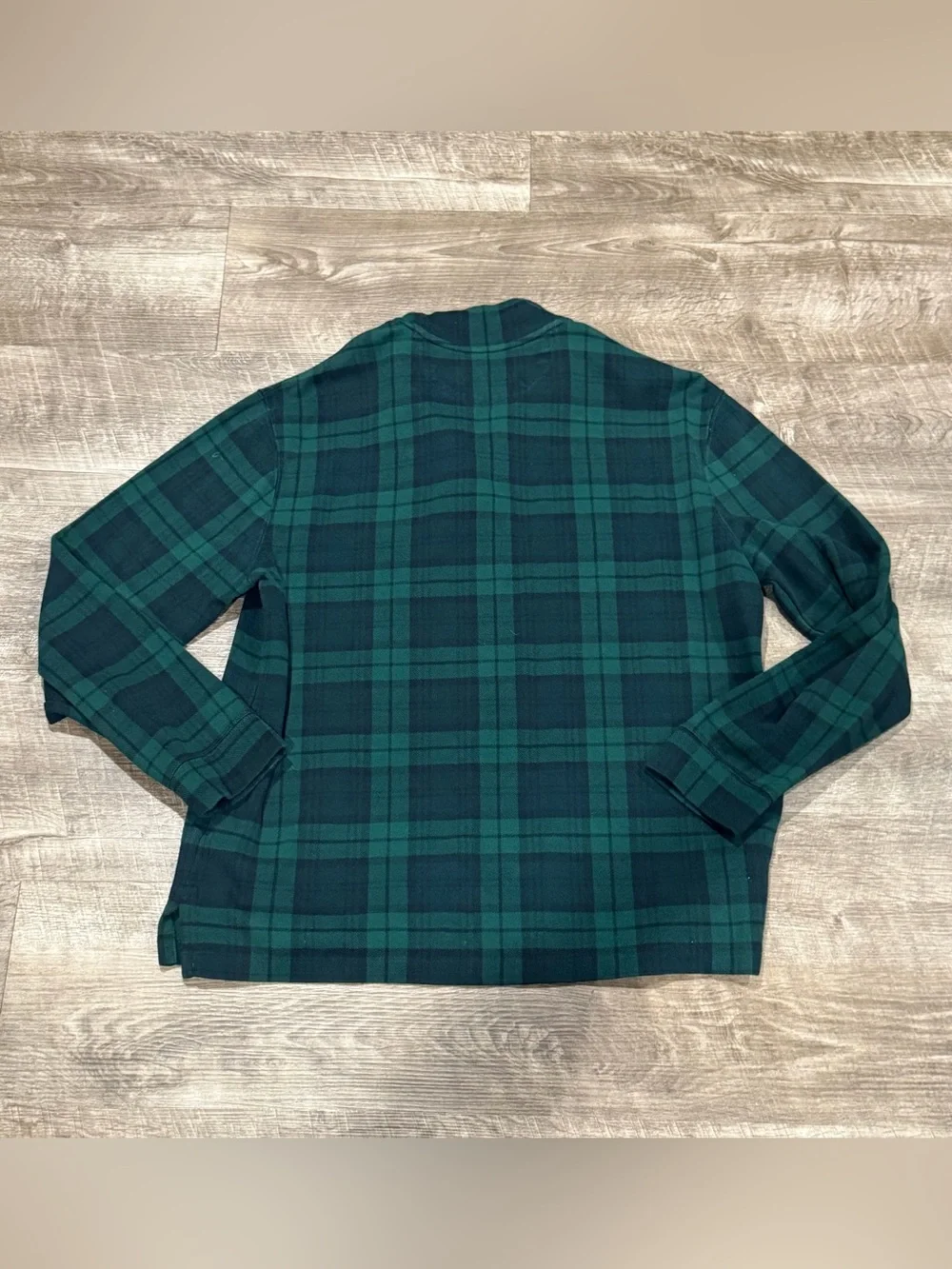 Polo Ralph Lauren pullover mens Medium green plaid 1/4 zip estate rid sweatshirt
